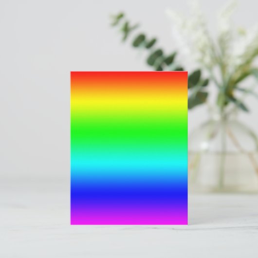 Helderheid regenboogontwerp briefkaart (Staand voorkant)