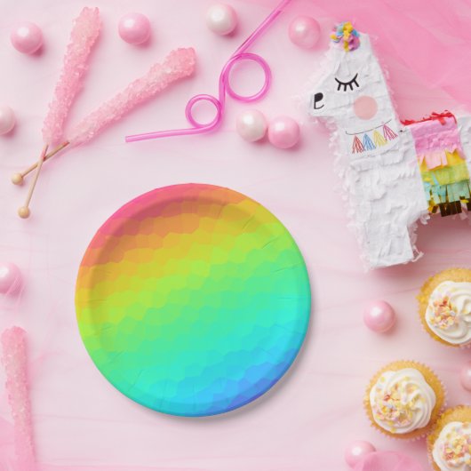 Helderheid regenboogontwerp "Glas in lood" Papieren Bordje (Feest)