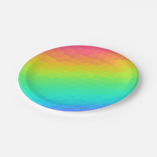 Helderheid regenboogontwerp "Glas in lood" Papieren Bordje (Gekanteld)