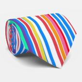 Helderheid rood blauw Sinaasappel Stropdas (Opgerold)