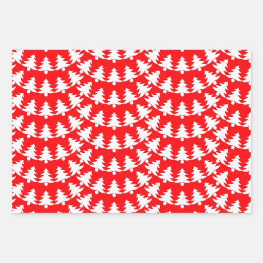 Helderheid, rood en wit gevlekt kerstfeest inpakpapier vel (Voorkant 3)