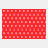 Helderheid, rood en wit gevlekt kerstfeest inpakpapier vel (Voorkant 2)
