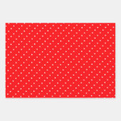 Helderheid, rood en wit gevlekt kerstfeest inpakpapier vel (Voorkant)