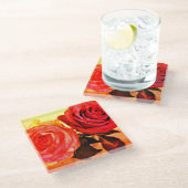 Helderheid Rozen Glazen Onderzetter (Schuin)