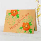 Helderheid Sinaasappel Floral Design Kaart (Gele Bloem)