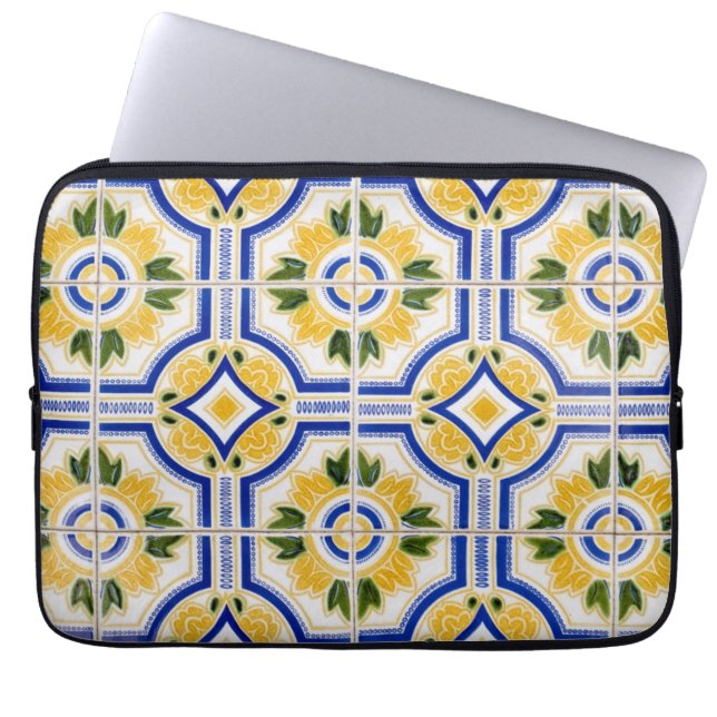 Helderheid tegelpatroon, Portugal Laptop Sleeve (Voorkant)