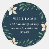 Helderheid | Terugkeeradres kerstfeestdag Ronde Sticker (Voorkant)