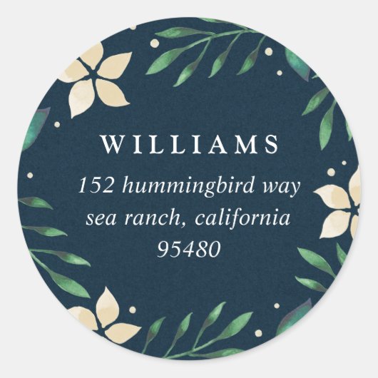 Helderheid | Terugkeeradres kerstfeestdag Ronde Sticker (Voorkant)