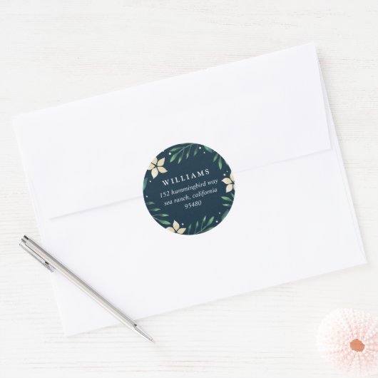 Helderheid | Terugkeeradres kerstfeestdag Ronde Sticker (Envelop)