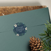 Helderheid | Terugkeeradres kerstfeestdag Ronde Sticker