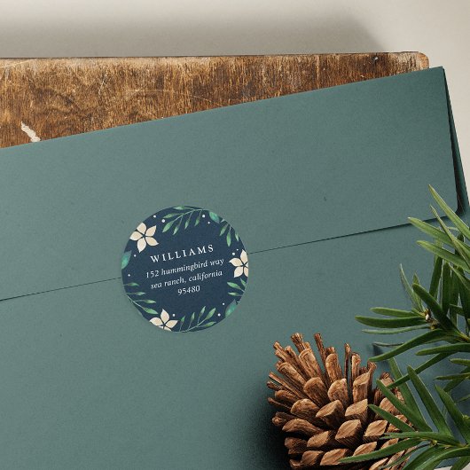 Helderheid | Terugkeeradres kerstfeestdag Ronde Sticker