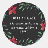 Helderheid | Terugkeeradres kerstfeestdag Ronde Sticker (Voorkant)