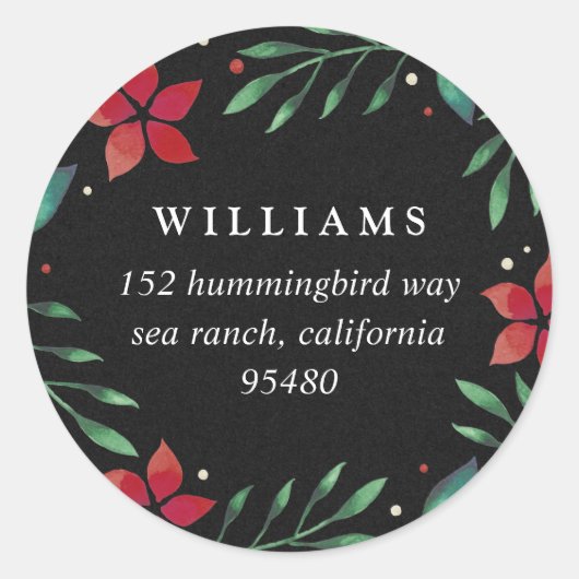 Helderheid | Terugkeeradres kerstfeestdag Ronde Sticker (Voorkant)