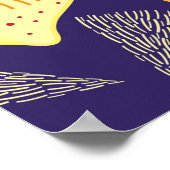 Helderheid van citroenen en klaveren op een donker poster (Hoek)