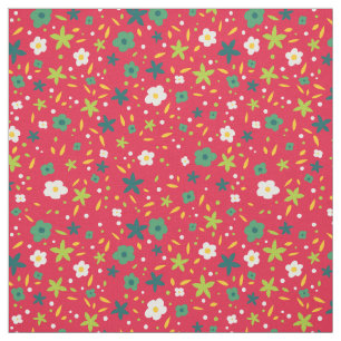 Helderheid van de Groenen en het Rode Ditsy Floral Stof
