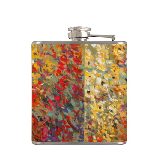 Helderheid van de lentestbloemen heupfles (Achterkant)