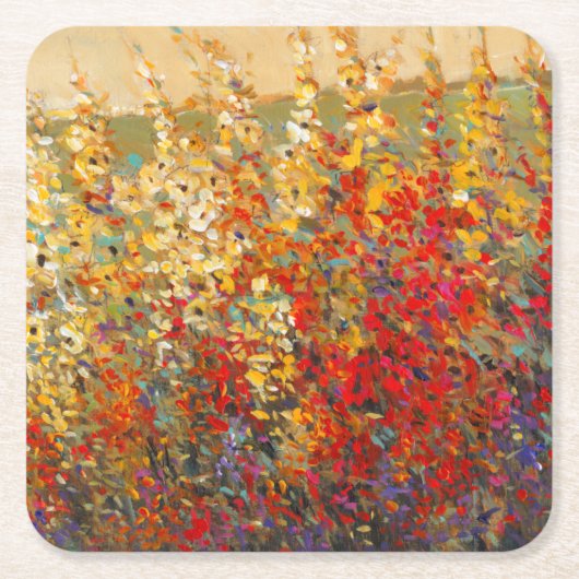 Helderheid van de lentestbloemen kartonnen onderzetters (Voorkant)