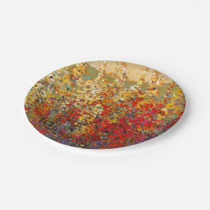 Helderheid van de lentestbloemen papieren bordje