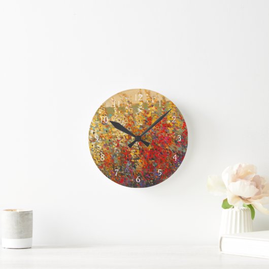 Helderheid van de lentestbloemen ronde klok (Huis)