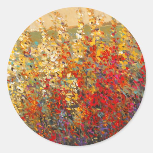 Helderheid van de lentestbloemen ronde sticker (Voorkant)