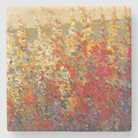 Helderheid van de lentestbloemen stenen onderzetter (Voorkant)