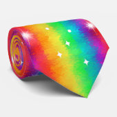 Helderheid van de Rainbow Sparkle Celebration Stropdas (Opgerold)