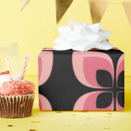 Helderheid van het twee-zonder roze ventilatorpatr cadeaupapier