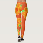Helderheid van Oranje Floral Leggings (Achterkant)