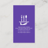 Helderheid van Paarse tuxedo-serveer van Bord Visitekaartje (Achterkant)