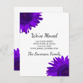 Helderheid van Paarse zonnebloemen Aankondiging (Voorkant / Achterkant)