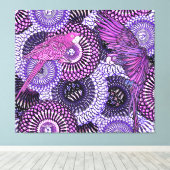 Helderheid van papegaaien canvas afdruk (Insitu (Houten vloer))