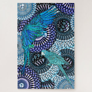 Helderheid van papegaaien legpuzzel