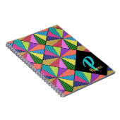 Helderheid van Pattern met Big Monogram Notitieboek (Rechterzijde)