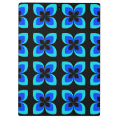 Helderheid van twee tinten blauw ventilatorpatroon klembord (Achterkant)