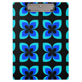 Helderheid van twee tinten blauw ventilatorpatroon klembord