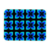 Helderheid van twee tinten blauw ventilatorpatroon magneet (Horizontaal)