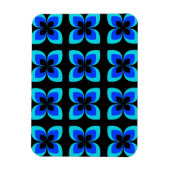 Helderheid van twee tinten blauw ventilatorpatroon magneet (Verticaal)