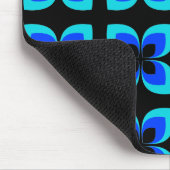 Helderheid van twee tinten blauw ventilatorpatroon muismat (Hoek)