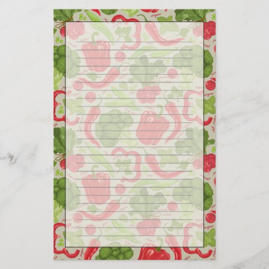 Helderheid van verse groenten briefpapier (Voorkant)