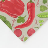 Helderheid van verse groenten fleece deken (Hoek)