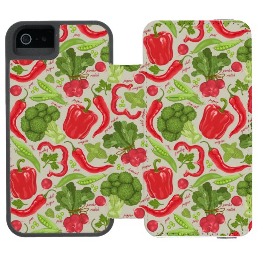 Helderheid van verse groenten incipio iPhone portemonnee hoesje (Agenda Open)