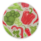 Helderheid van verse groenten keramische knop (Voorkant)