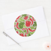 Helderheid van verse groenten ronde sticker (Envelop)