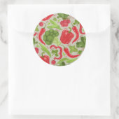 Helderheid van verse groenten ronde sticker (Tas)