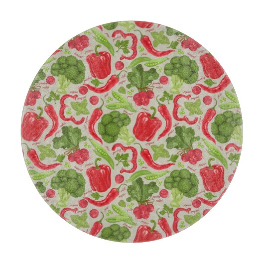 Helderheid van verse groenten snijplank (Voorkant)