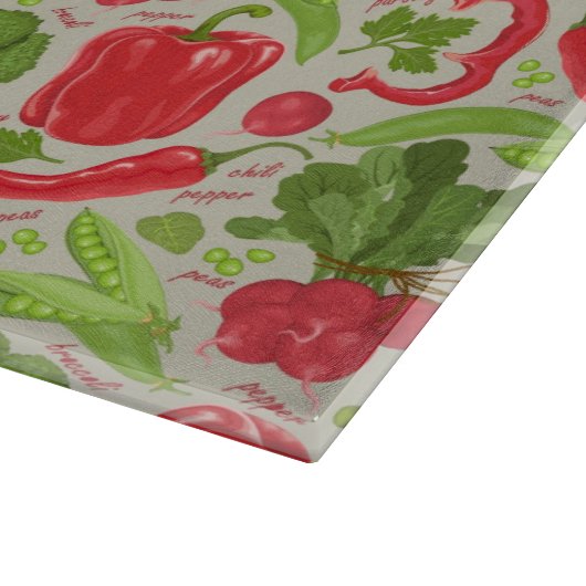 Helderheid van verse groenten snijplank (Hoek)