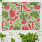 Helderheid van verse groenten theedoek (Gevouwen)