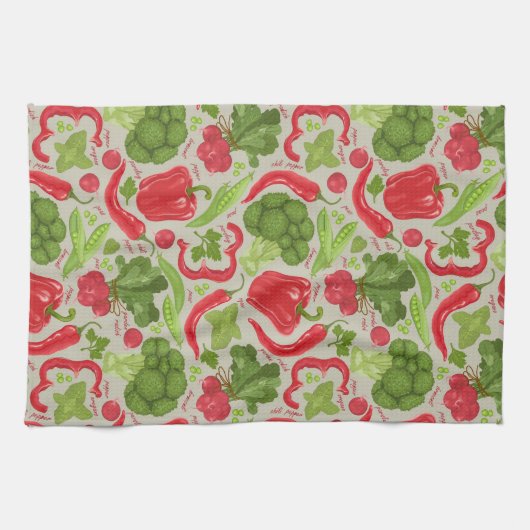 Helderheid van verse groenten theedoek (Horizontaal)