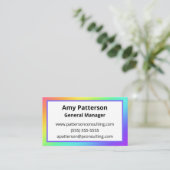 Helderheid Visitekaartjes voor regenbooggradiënt (Staand voorkant)