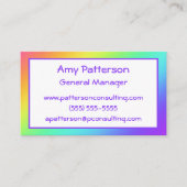 Helderheid Visitekaartjes voor regenbooggradiënt (Voorkant)